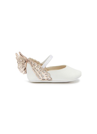 Main View - Click To Enlarge - SOPHIA WEBSTER - 'Evangeline Baby' angel wing appliqué leather infant Mary Jane flats
