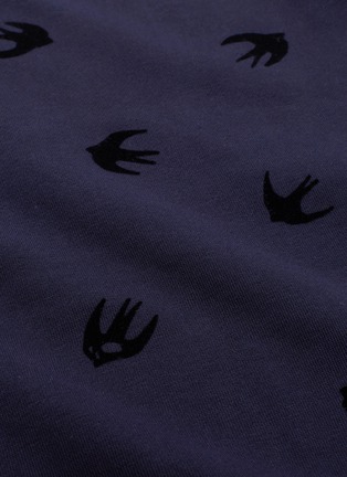  - MC Q - Swallow velvet flock print sweatshirt