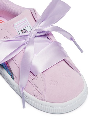 Detail View - Click To Enlarge - PUMA - x Minions® 'Suede Heart Fluffy' toddler sneakers