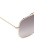 Detail View - Click To Enlarge - VICTORIA BECKHAM - 'Navigator' metal square aviator sunglasses