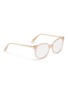 Figure View - Click To Enlarge - VICTORIA BECKHAM - Metal temple acetate round optical glasses