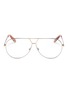 Main View - Click To Enlarge - VICTORIA BECKHAM - Metal aviator optical glasses