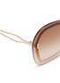 Detail View - Click To Enlarge - VICTORIA BECKHAM - 'Floating Butterfly' oversized angular metal sunglasses