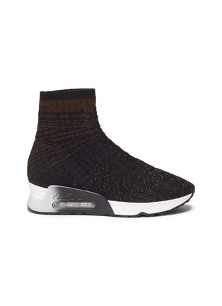 Main View - Click To Enlarge - ASH - 'Lanet' braided knit sock sneakers