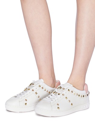 Figure View - Click To Enlarge - ASH - 'Play' strass stud leather sneakers