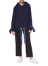 Figure View - Click To Enlarge - XIAO LI - Puffer hood bow cuff hoodie