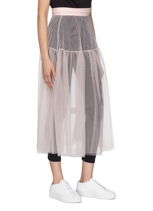 Front View - Click To Enlarge - XIAO LI - Pleated sheer mesh skirt