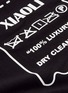  - XIAO LI - Washing label print asymmetric placket long sleeve T-shirt