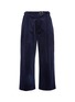 Main View - Click To Enlarge - JUNWEI LIN - Belted pleated unisex corduroy wide leg pants