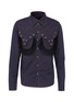 Main View - Click To Enlarge - JUNWEI LIN - Fringe flap pocket unisex Western shirt