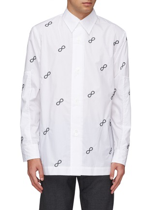 Main View - Click To Enlarge - PRONOUNCE - Infinity symbol embroidered shirt