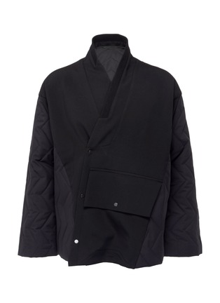 Main View - Click To Enlarge - STAFFONLY - 'Wolfgang' knit panel quilted unisex kimono jacket