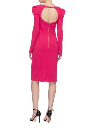 Back View - Click To Enlarge - REBECCA VALLANCE - 'Briar' cutout back crepe dress