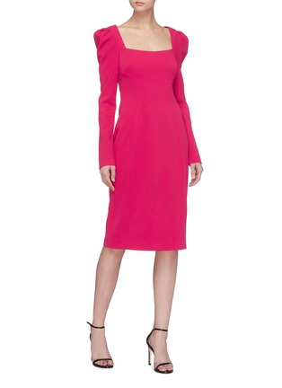 Figure View - Click To Enlarge - REBECCA VALLANCE - 'Briar' cutout back crepe dress