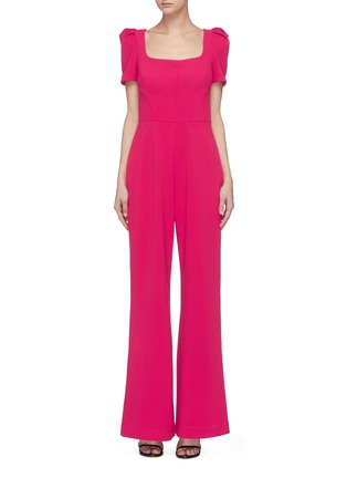 Main View - Click To Enlarge - REBECCA VALLANCE - 'Poppy' bow back crepe wide leg jumpsuit