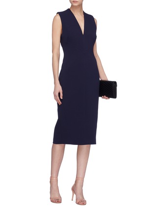 Figure View - Click To Enlarge - REBECCA VALLANCE - 'Mimosa' V-neck dress