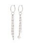 Main View - Click To Enlarge - JOOMI LIM - Mini hoop mismatched detachable chain drop earrings