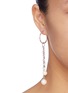 Figure View - Click To Enlarge - JOOMI LIM - Mini hoop mismatched detachable chain drop earrings