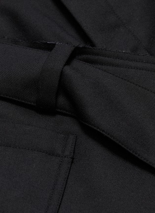 Detail View - Click To Enlarge - JINNNN - Deconstructed drape panel twill skirt