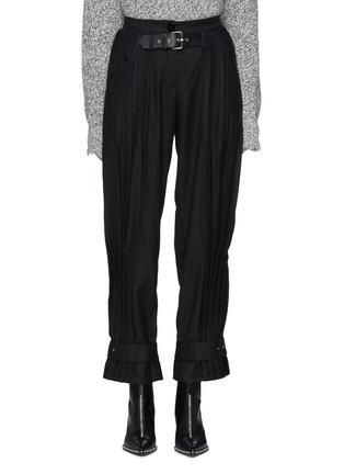 Main View - Click To Enlarge - JINNNN - Buckled pleated pants