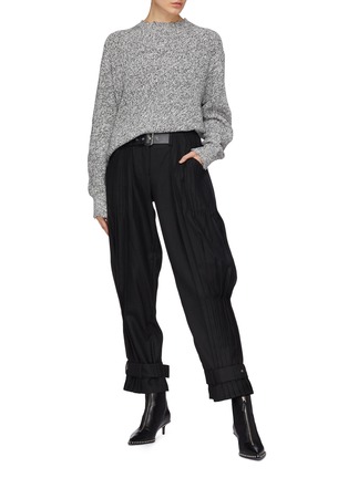 Figure View - Click To Enlarge - JINNNN - Buckled pleated pants