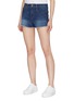 Front View - Click To Enlarge - FRAME - 'Le Cut Off Williams' raw edge cuff denim shorts