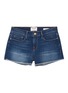 Main View - Click To Enlarge - FRAME - 'Le Cut Off Williams' raw edge cuff denim shorts