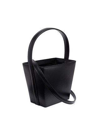 Detail View - Click To Enlarge - STAUD - 'Edie' top handle trapeze bucket leather bag