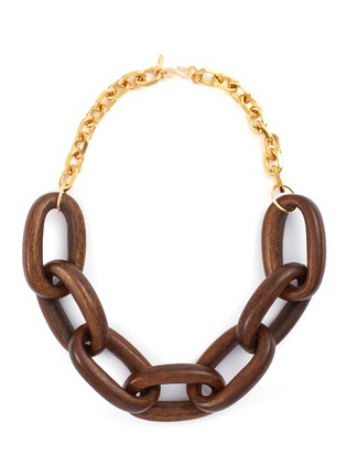 Main View - Click To Enlarge - KENNETH JAY LANE - Wood chain link necklace