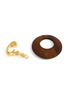 Detail View - Click To Enlarge - KENNETH JAY LANE - Wood disc drop clip earrings