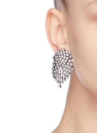 Kenneth Jay Lane Gl Crystal Cer Fringe Clip Earrings Figure View Click To Enlarge Kenneth Jay Lane Gl Crystal Cer Fringe Clip