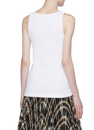 Back View - Click To Enlarge - CALVIN KLEIN 205W39NYC - Chantilly lace trim rib knit tank top