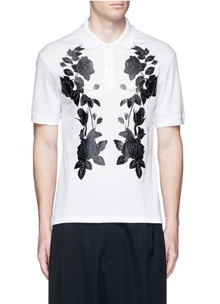 Main View - Click To Enlarge - ALEXANDER MCQUEEN - Floral print polo shirt