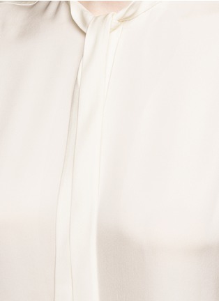 Detail View - Click To Enlarge - THEORY - 'Jazlina' tie neck silk blouse