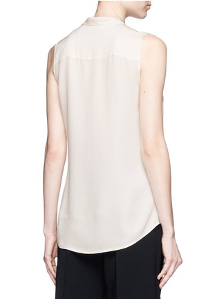 Back View - Click To Enlarge - THEORY - 'Jazlina' tie neck silk blouse