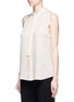 Front View - Click To Enlarge - THEORY - 'Jazlina' tie neck silk blouse
