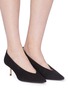 Figure View - Click To Enlarge - STELLA LUNA - Pin heel choked-up suede pumps