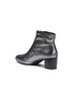 Detail View - Click To Enlarge - STELLA LUNA - Turnlock zip metallic ankle boots
