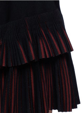 Detail View - Click To Enlarge - ALAÏA - 'Seguidille' plissé pleat knit skirt