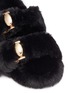 Detail View - Click To Enlarge - STELLA LUNA - Turnlock buckle faux fur slide sandals