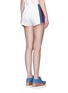 Back View - Click To Enlarge - STELLA MCCARTNEY - 'Sybille' embroidered football patch stripe cady shorts
