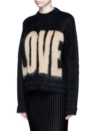 Front View - Click To Enlarge - GIVENCHY - 'LOVE' Mohair-wool sweater