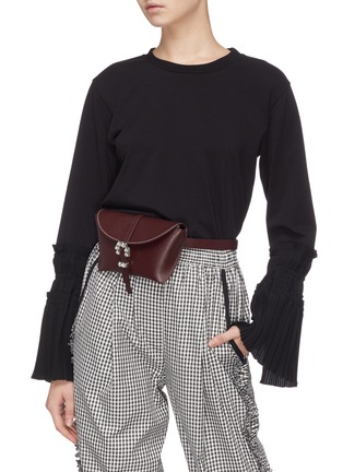 Figure View - Click To Enlarge - 3.1 PHILLIP LIM - 'Hudson' jewelled buckle leather bum bag