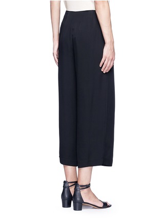 Back View - Click To Enlarge - THEORY - 'Zavabell' cropped relaxed silk pants