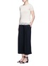 Figure View - Click To Enlarge - THEORY - 'Zavabell' cropped relaxed silk pants