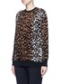 Front View - Click To Enlarge - STELLA MCCARTNEY - Cheetah jacquard wool blend sweater