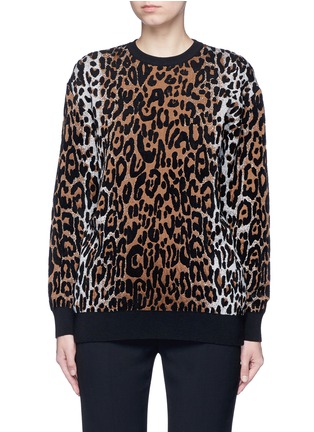 Main View - Click To Enlarge - STELLA MCCARTNEY - Cheetah jacquard wool blend sweater