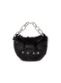 Main View - Click To Enlarge - ALEXANDERWANG - 'Micro' mini strass chain handle mink fur clutch