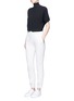 Figure View - Click To Enlarge - VINCE - Ribbed turtleneck crepe top
