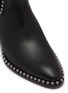 Detail View - Click To Enlarge - ALEXANDER WANG - 'Kori' cutout heel ball chain trim boots
